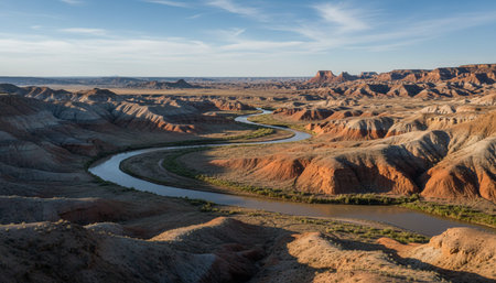 Serene River and Lake Landscape Photographyの写真素材