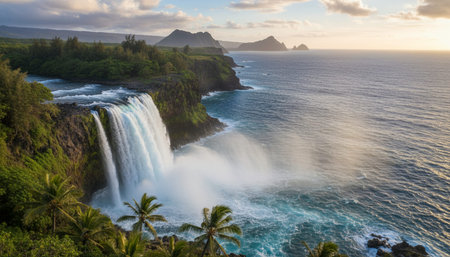 Serene River and Lake Landscape Photographyの写真素材