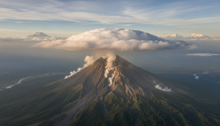 Beautiful Sky and Clouds in Natural Environmentの写真素材