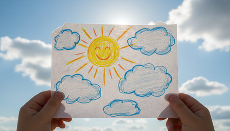 Beautiful Sky and Clouds in Natural Environmentの写真素材