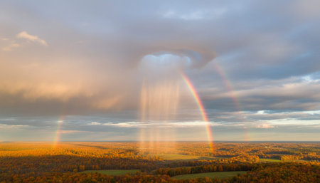 Beautiful Sky and Clouds in Natural Environmentの写真素材