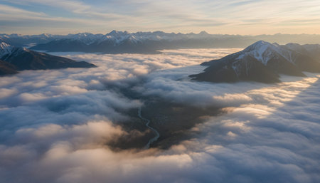 Beautiful Sky and Clouds in Natural Environmentの写真素材