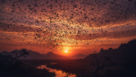 Beautiful Sky and Clouds in Natural Environmentの写真素材