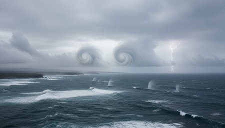 Beautiful Sea and Ocean Landscape in Natural Environment