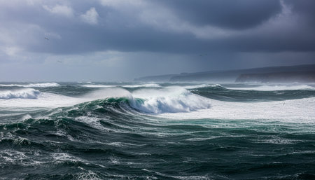 Beautiful Sea and Ocean Landscape in Natural Environment