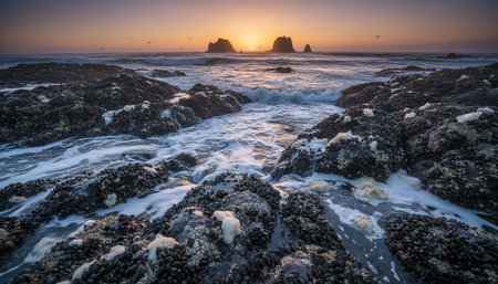 Beautiful Sea and Ocean Landscape in Natural Environment