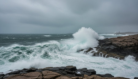 Beautiful Sea and Ocean Landscape in Natural Environment