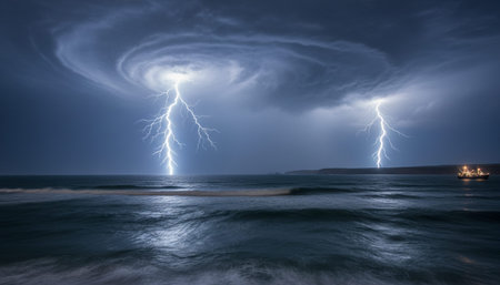 Beautiful Sea and Ocean Landscape in Natural Environment