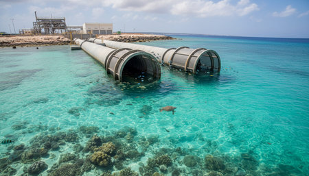 Beautiful Sea and Ocean Landscape in Natural Environment