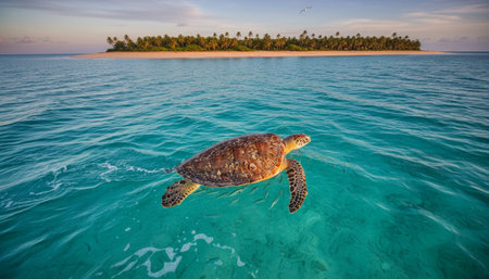 Beautiful Sea and Ocean Landscape in Natural Environment