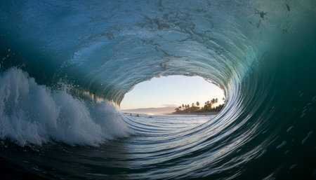 Beautiful Sea and Ocean Landscape in Natural Environment