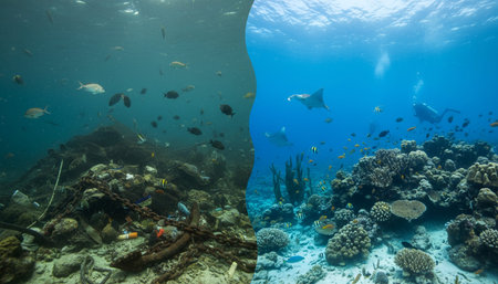 Beautiful Sea and Ocean Landscape in Natural Environment