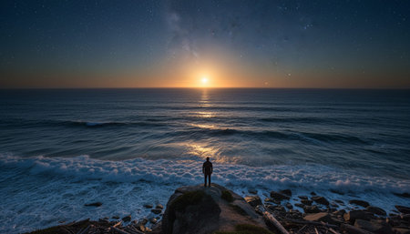 Beautiful Sea and Ocean Landscape in Natural Environmentの写真素材