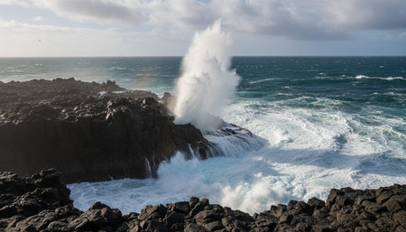 Beautiful Sea and Ocean Landscape in Natural Environment