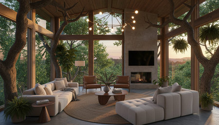 Living Room Interior Home Decor Background