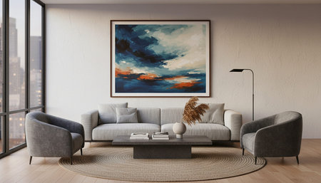 Living Room Interior Home Decor Background