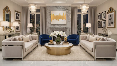 Living Room Interior Home Decor Background