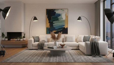Living Room Interior Home Decor Background
