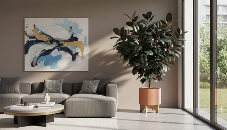 Living Room Interior Home Decor Background