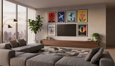 Living Room Interior Home Decor Background