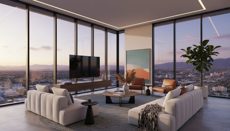 Living Room Interior Home Decor Backgroundの写真素材