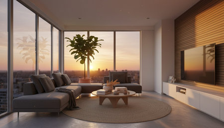 Living Room Interior Home Decor Background