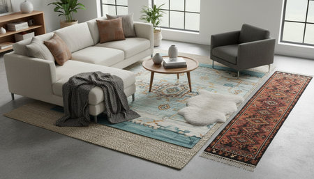 Living Room Interior Home Decor Backgroundの写真素材