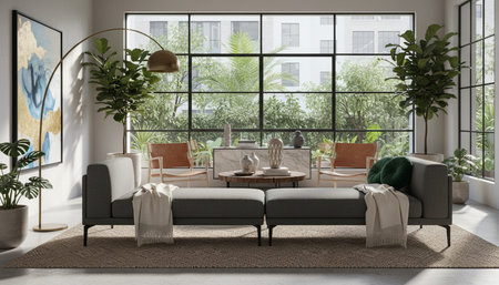 Living Room Interior Home Decor Background