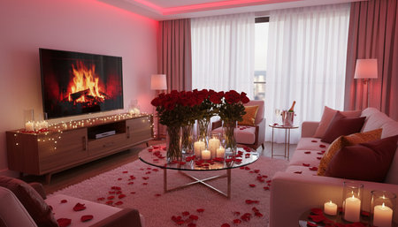 Living Room Interior Home Decor Backgroundの写真素材