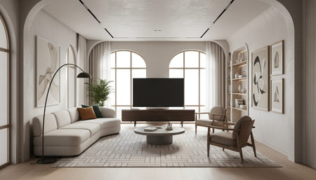 Living Room Interior Home Decor Background
