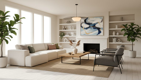 Living Room Interior Home Decor Background