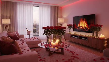 Living Room Interior Home Decor Backgroundの写真素材