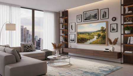Living Room Interior Home Decor Background