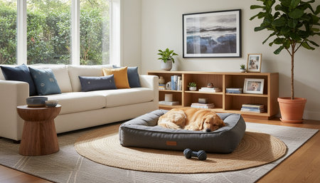 Living Room Interior Home Decor Backgroundの写真素材