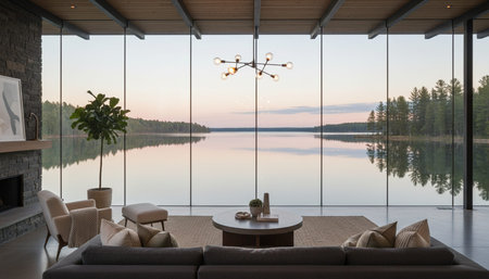 Living Room Interior Home Decor Backgroundの写真素材