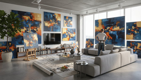 Living Room Interior Home Decor Background