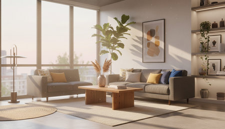 Living Room Interior Home Decor Background