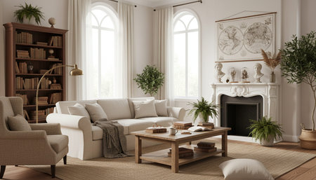 Living Room Interior Home Decor Background
