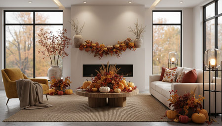 Living Room Interior Home Decor Background