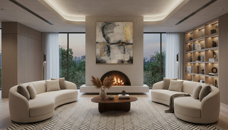 Living Room Interior Home Decor Background