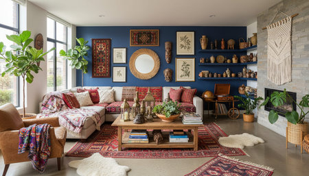 Living Room Interior Home Decor Background