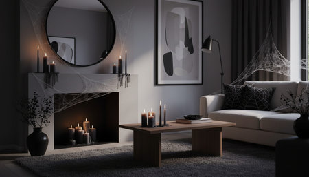 Living Room Interior Home Decor Backgroundの写真素材