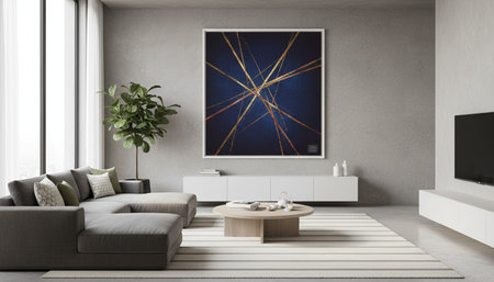 Indoor Living Room Home Decor Backgroundの写真素材