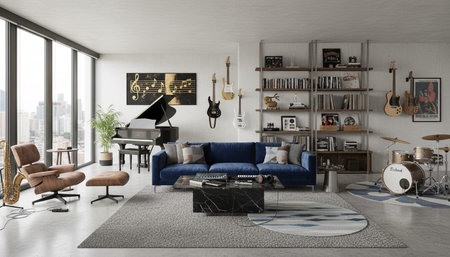 Indoor Living Room Home Decor Background