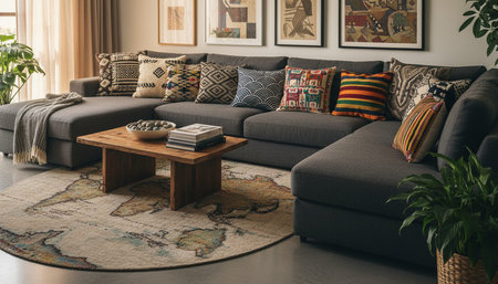 Indoor Living Room Home Decor Background
