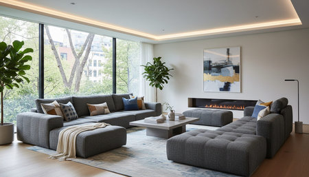 Indoor Living Room Home Decor Background