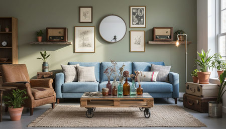 Indoor Living Room Home Decor Background