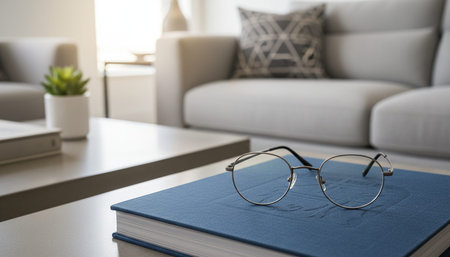 Indoor Living Room Home Decor Backgroundの写真素材