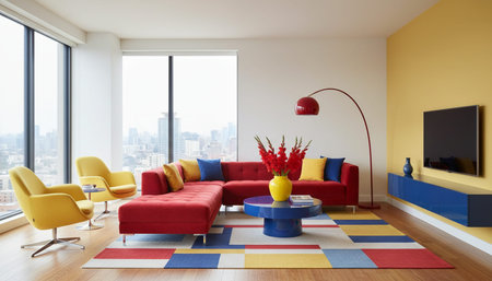 Indoor Living Room Home Decor Backgroundの写真素材