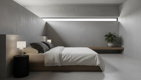 Residential Bedroom Interior Scene